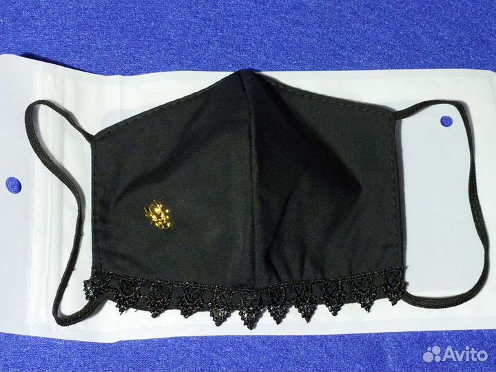 Маска для лица новая многоразовая с украшением