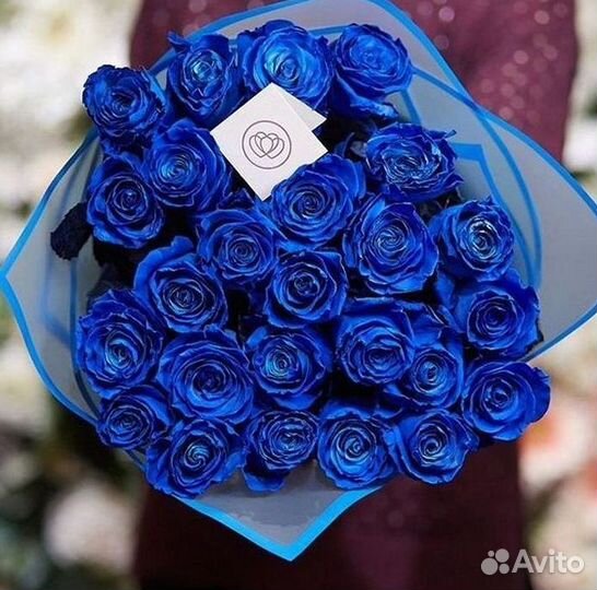Синие розы. Букеты Цветы доставка
