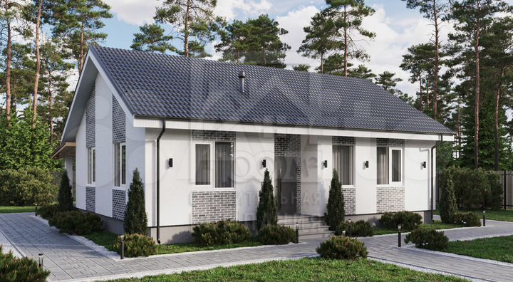 Коттедж 128 м² на участке 6,5 сот.