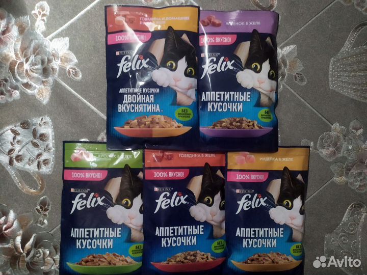 Влажный корм для кошек Felix