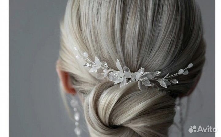 Свадебное украшение гребень и фата