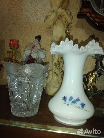 Вазы, ваза-тортница, редкие, Богемия, винтаж