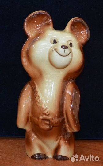 Фаянсовый олимпийский мишка- пермь (высота 20 см