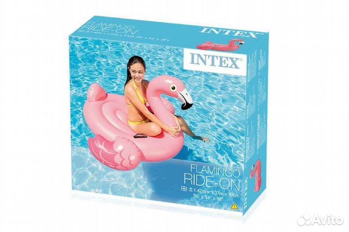 Надувной плот Intex «Розовый фламинго» 57558