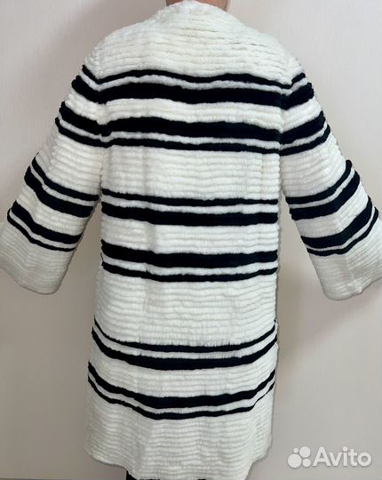 Шуба из натурального меха кролика