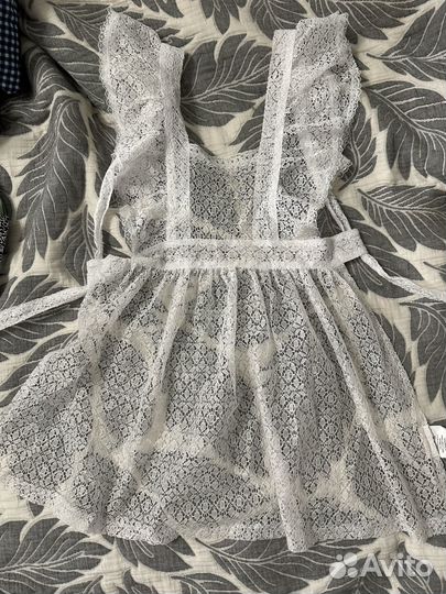 Белый школьный фартук 134