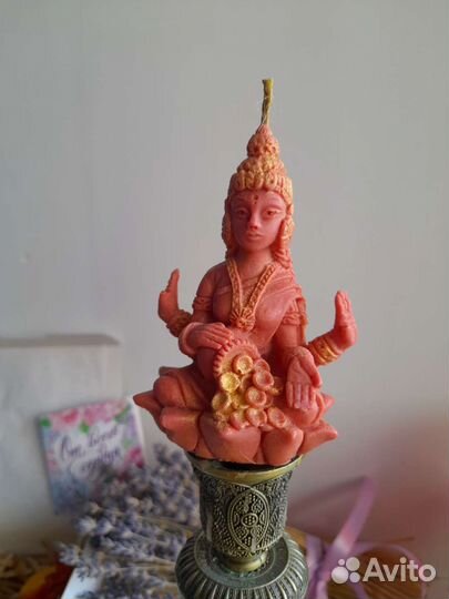 Свеча Лакшми луна лотос Ганеша Будда