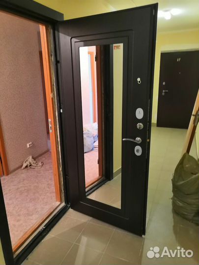 Дверь входная с зеркалом