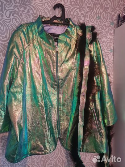 Кожаная куртка лазерной обработки