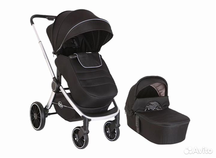 Детская коляска Luxmom 780 2в1 черная, модульная