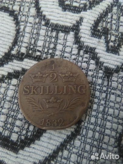 1/2 скиллинга Швеция