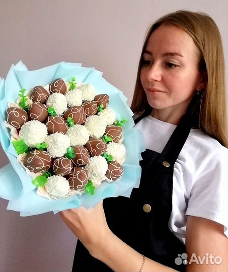 Съедобные букеты. Букеты из клубники