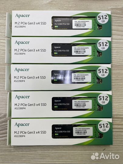 SSD M.2 NVMe Apacer 512Gb ap512gas2280p4x-1