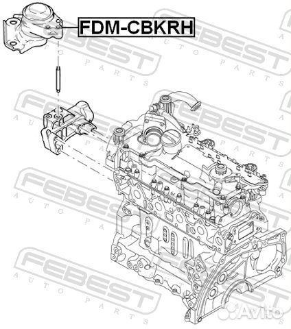 Подушка двигателя (гидравлическая) зад прав