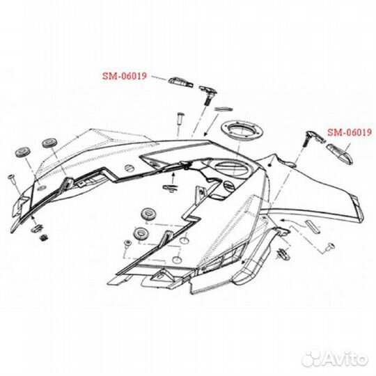 Защелка для Ski-Doo, Lynx, Can-Am, BRP, SM-06019