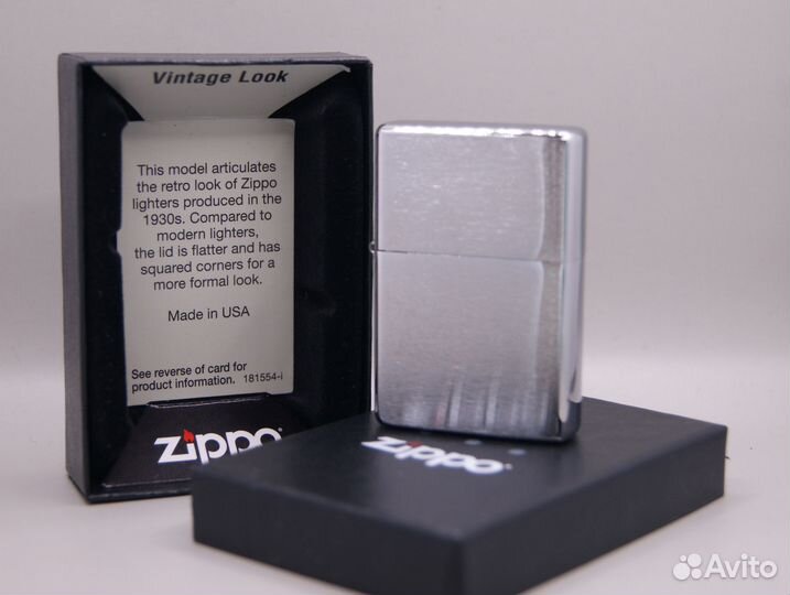 Оригинальная Zippo 230 25 Vintage brushed chrome