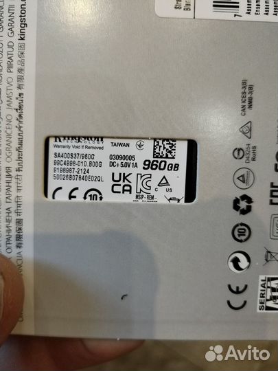 Жесткий диск ssd Kingston 960Gb 2.5