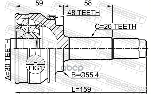 1510-004A48 ШРУС наружный к-кт Chery Tiggo T11