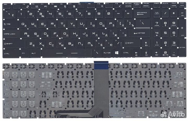 Клавиатура MSI GT72, GS60, GS70, GP62, GL72 черная