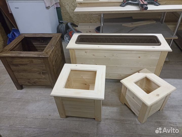 Кашпо для цветов, изделия из дерева