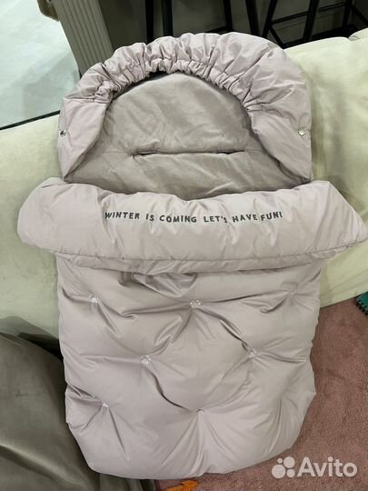 Зимний конверт в коляску happy baby