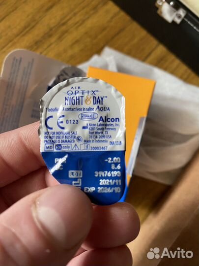 Линзы контактные Air optix night end day на -2