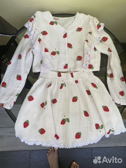 Костюм из муслина женский