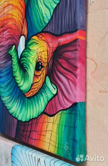 Интерьерная картина слоники