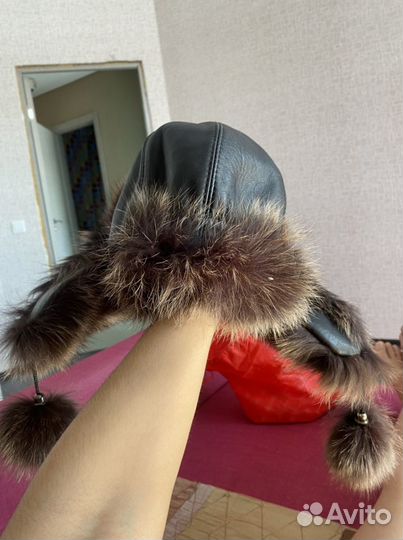 Шапка ушанка зимняя меховая женская