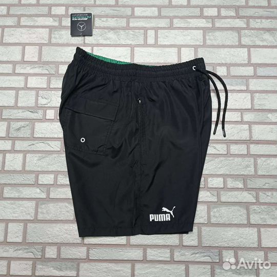 Шорты чёрные Puma Mercedes плащевые