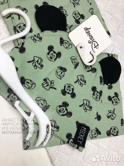 Шапка двойная и снуд новые Дисней 68,74