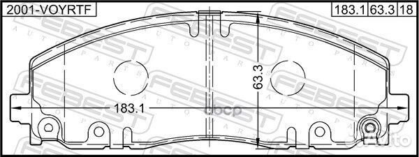 Колодки передние chrysler Voyager V/dodge Journ