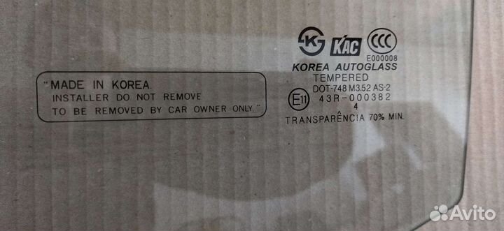 Стекло заднее левое Hyundai Sonata 5