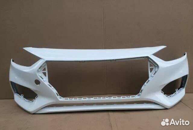 Передний бампер белый фокус 3