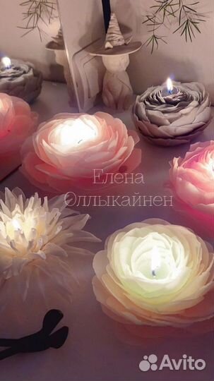 Цветы из воска. Свечи-цветы