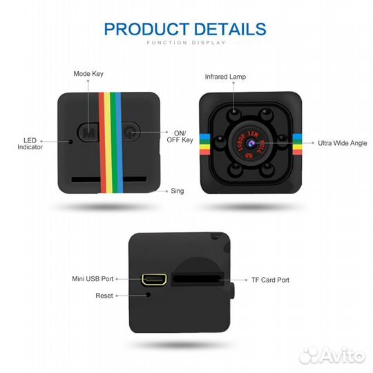 Мини-камера HD 1080P