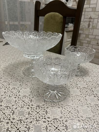 Ваза для фруктов богемия