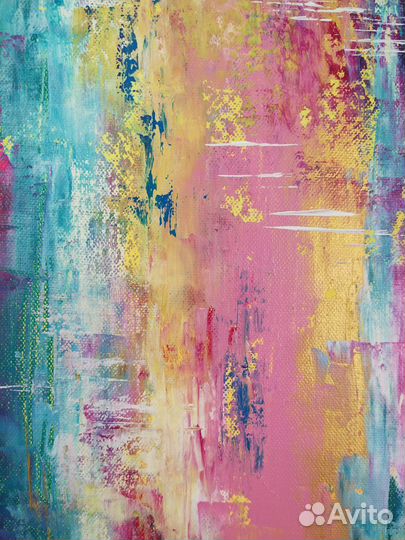 Картина абстракция акрилом на холсте, 40 на 50 см