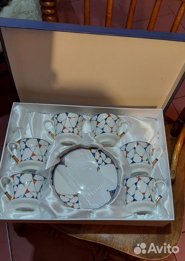 Чашка с блюдцем фарфор набор