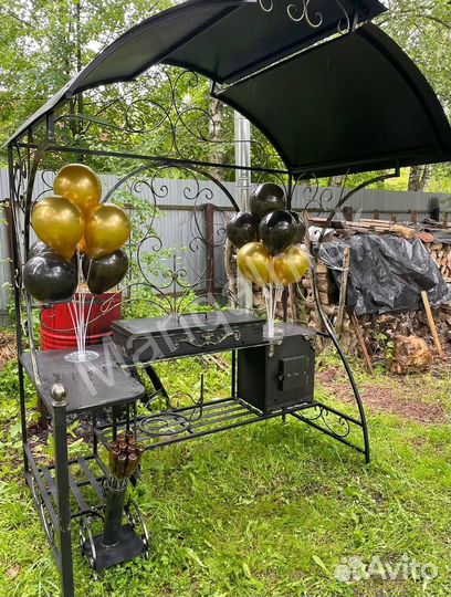 Кованные мангалы с крышей