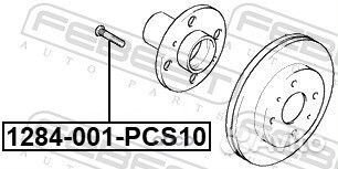 1284-001-PCS10 шпилька колёсная Hyundai Elantr