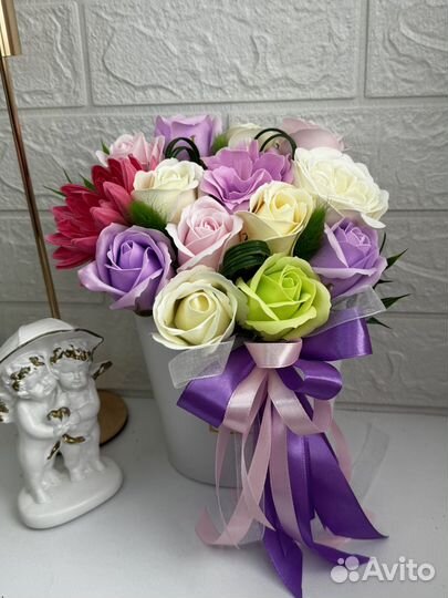 Букет цветов из мыла к 8 марта