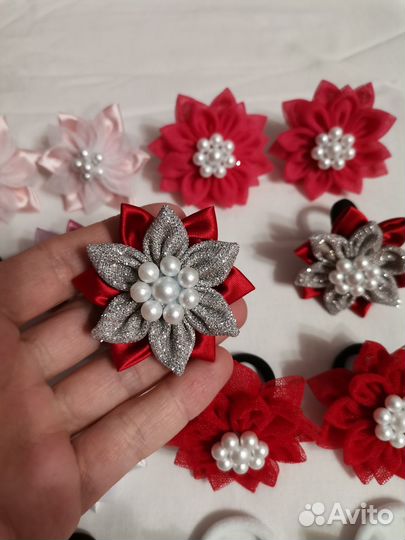 Резинки для волос с цветами 5 см