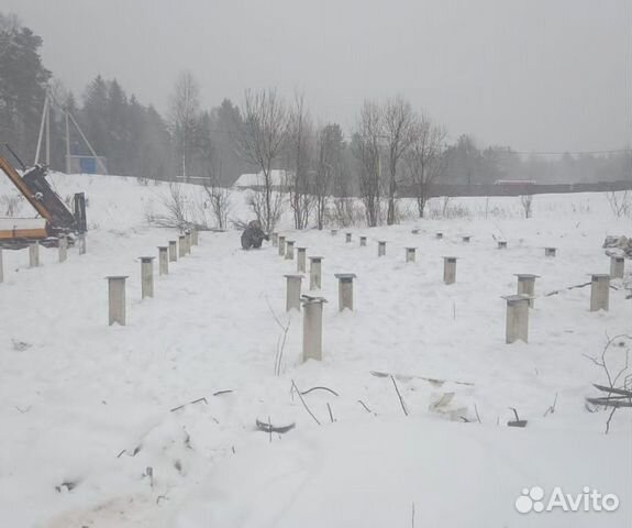 Железобетонные сваи установка