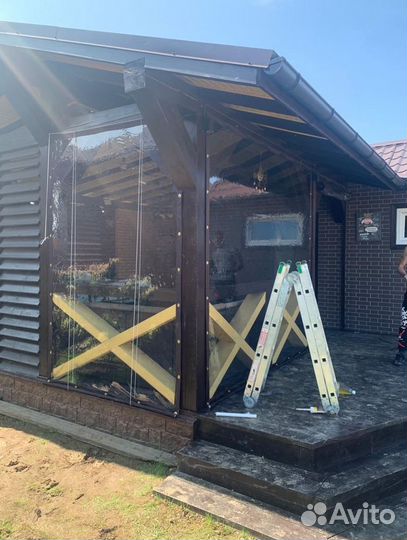 Мягкие окна для кафе летней веранды