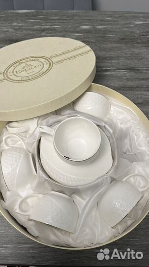 Сервиз чайный набор коралл 12 пред