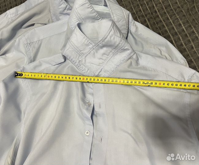 Рубашка мужская голубая размер 52-54
