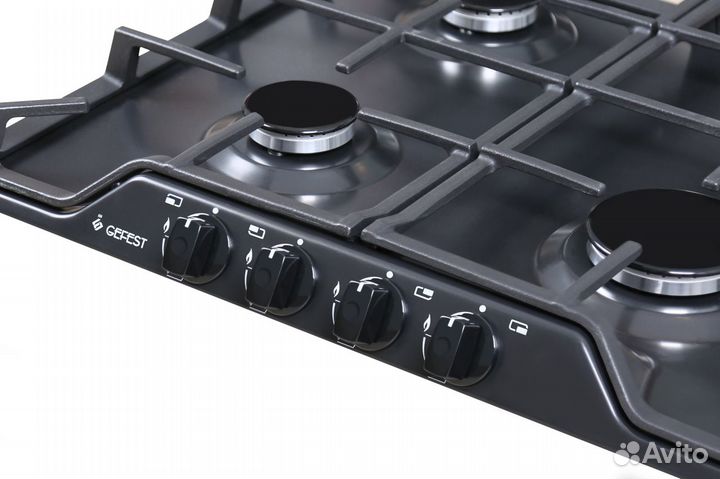 Варочная газовая поверхность Гефест черная