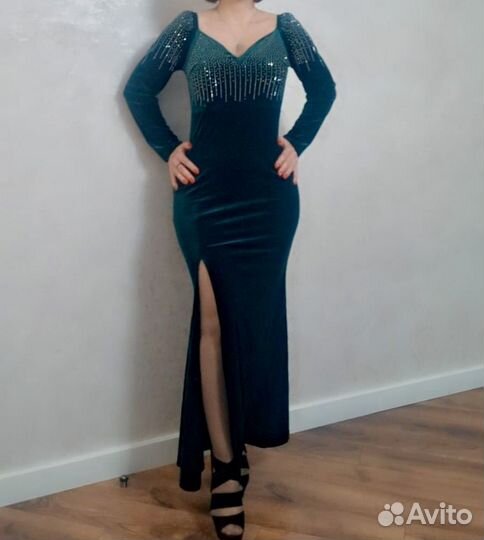 Вечернее платье, бархатное