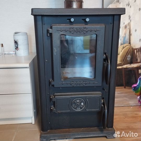 Камин с воздушным теплообменником на древесине